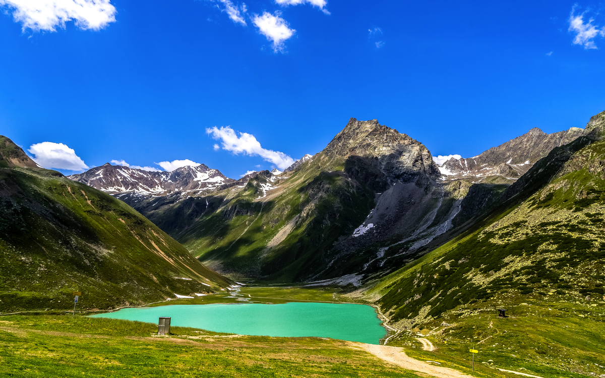 Rifflsee in den Pitztaler Alpen, Österreich